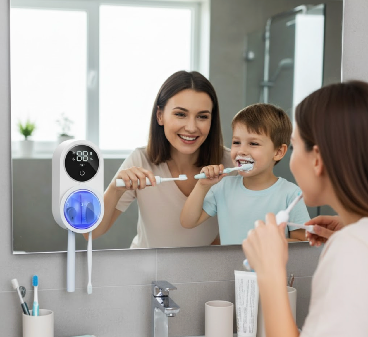 UV Toothbrush Sanitizer & Holder